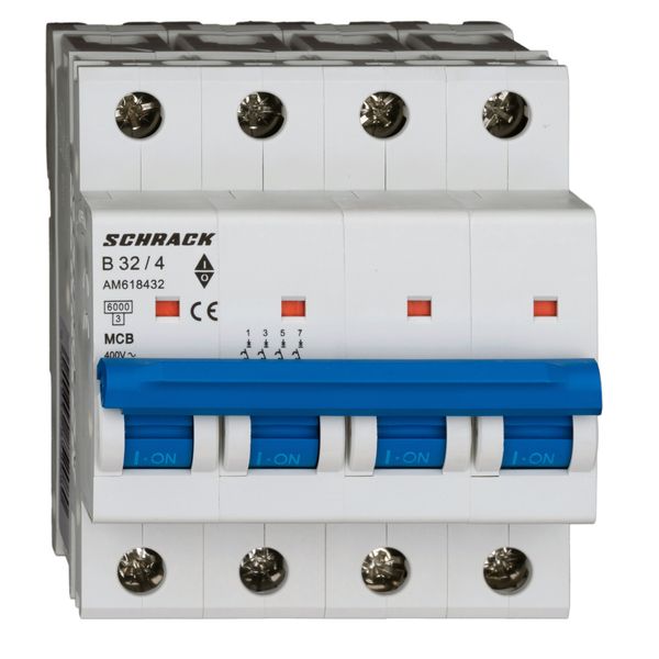 Miniature Circuit Breaker (MCB) AMPARO 6kA, B 32A, 4-pole image 8