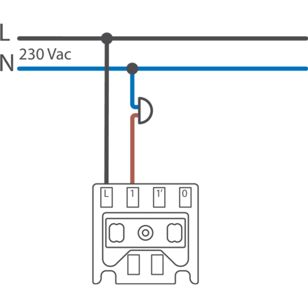 Splashproof, non-illuminable single push button 10 A/250 Vac with 4 co image 4