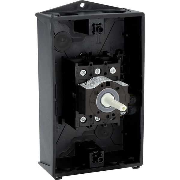 Main switch, P1, 25 A, surface mounting, 3 pole, STOP function, With black rotary handle and locking ring, Lockable in the 0 (Off) position image 58