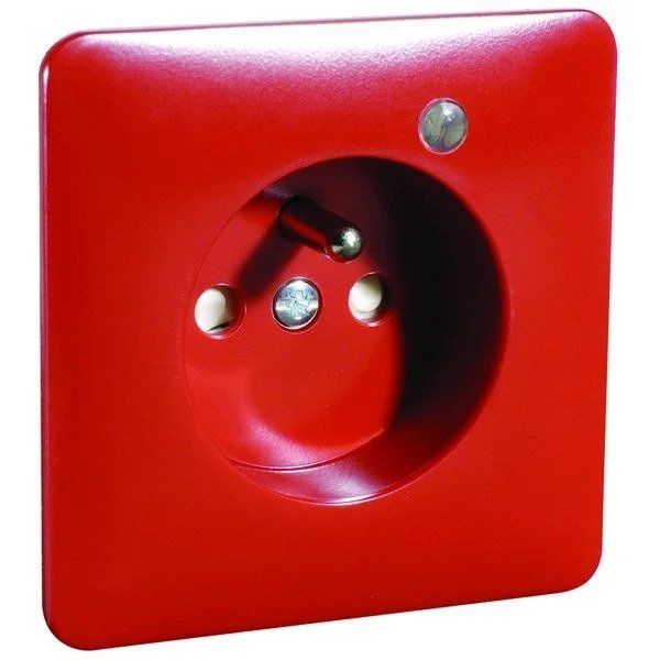 PEHA Socket Earthing pin red Control. image 1