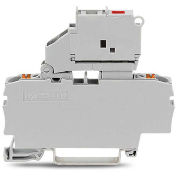 2202-1611/1000-836 2-conductor fuse terminal block; with pivoting fuse holder; with end plate image 2