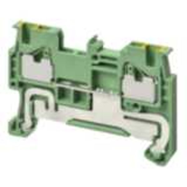 Ground DIN rail terminal block with push-in plus connection for mounti image 3
