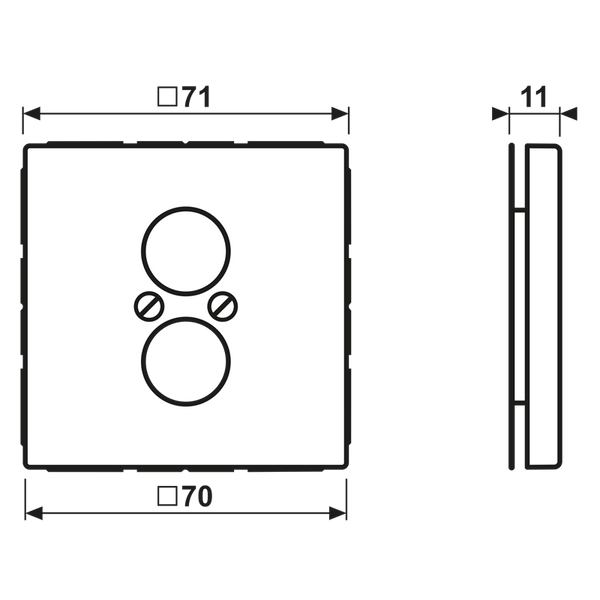 Centre plate for 2 loudspeaker sockets LS962LG image 3