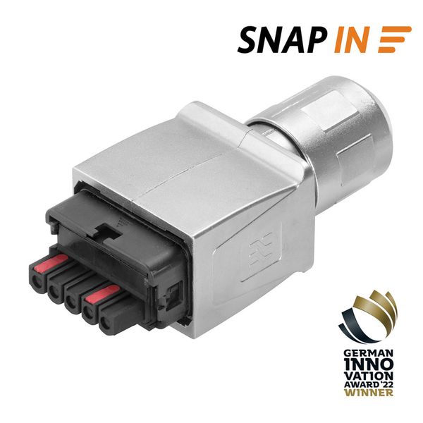 Power plug-in connector (industrial ethernet), Colour: Silver grey, IP image 1