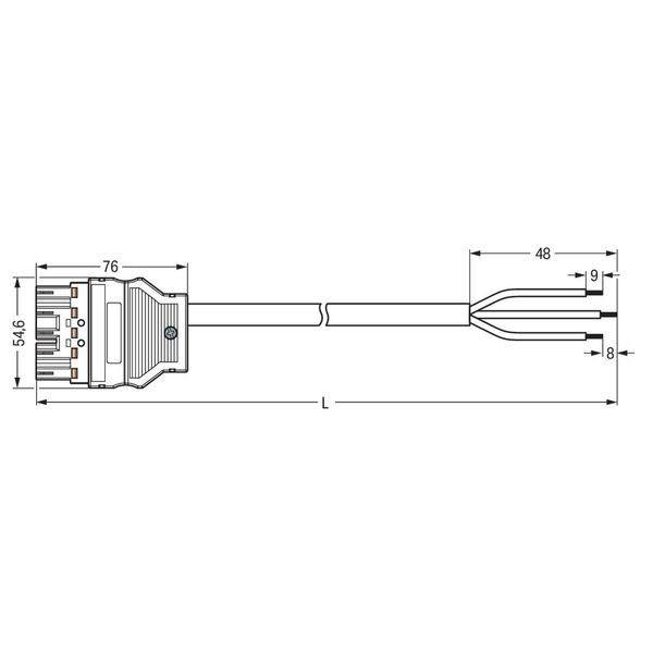 Snap-in plug 3-pole Cod. A white image 5