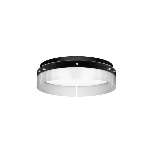 Triac Dimmable Sandy Black Aluminium  & Clear Glass  LED 48 Watt 230 Volt  4010Lm 3000K IP20   D: 55 H: 15 cm image 1