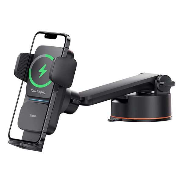 Car Suction Mount for 4.7-7.5" Smarhphones with Wireless Charging 15W, IR Sensor image 1