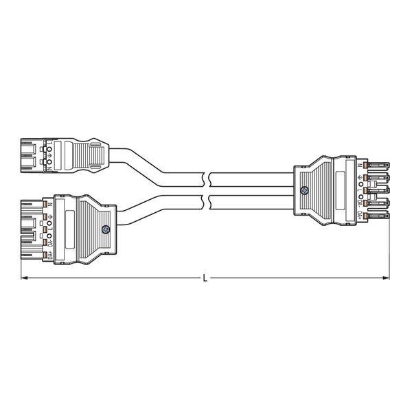 Linect® T-connector 2-pole Cod. L white image 4
