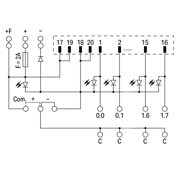 Interface module for system wiring Pluggable connector per DIN 41651 M image 2