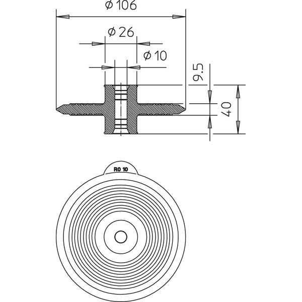 DW RD10 Seal collar for round conductor 10mm RD10 image 2
