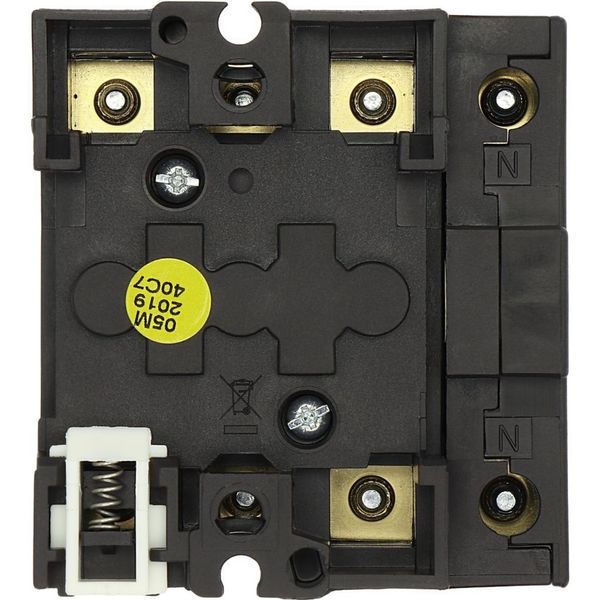 Main switch, P1, 25 A, rear mounting, 3 pole + N, STOP function, With black rotary handle and locking ring, Lockable in the 0 (Off) position image 29