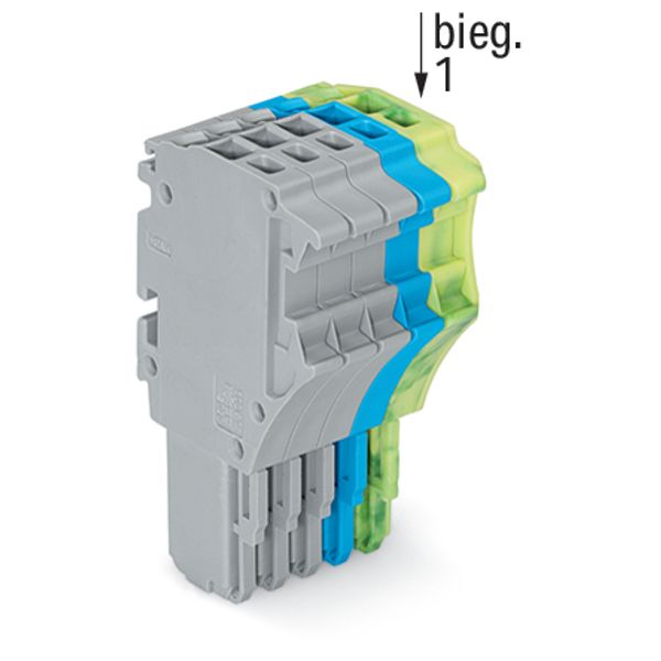 1-conductor female connector Push-in CAGE CLAMP® 1.5 mm² gray/blue/gre image 4
