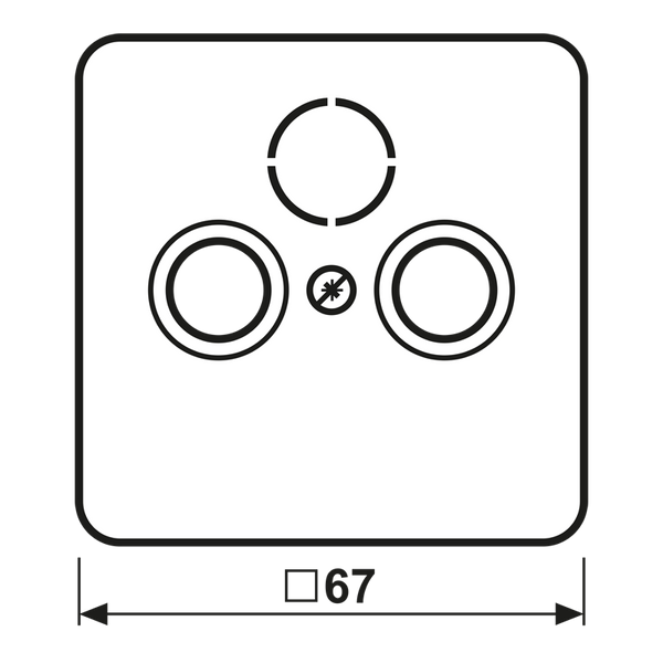 Centre plate for TV-FM-SAT sockets CD561SATPT image 4