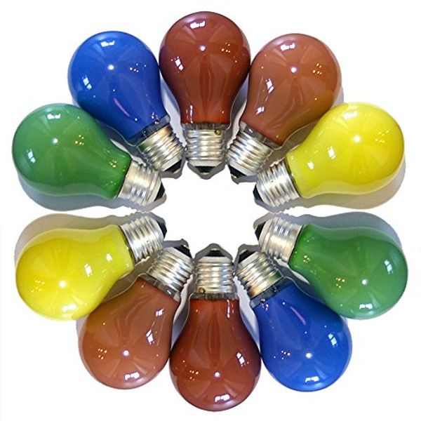 Bulb E27 15W colored set (10pcs) image 1