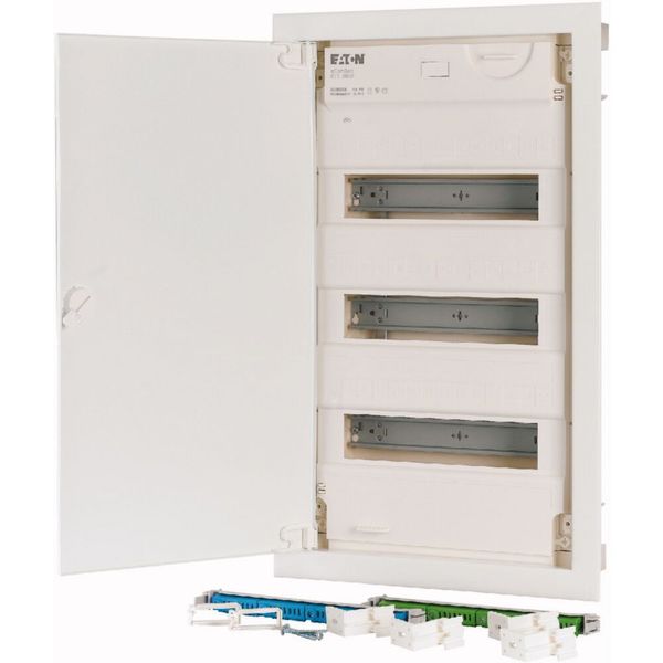 Compact distribution board-flush mounting, 3-rows, super-slim sheet steel door image 10