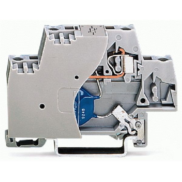 Component terminal block;double-deck;with end plate;gray image 1