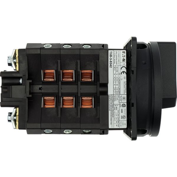 Main switch, T5B, 63 A, flush mounting, 3 contact unit(s), 6 pole, STOP function, With black rotary handle and locking ring, Lockable in the 0 (Off) p image 3