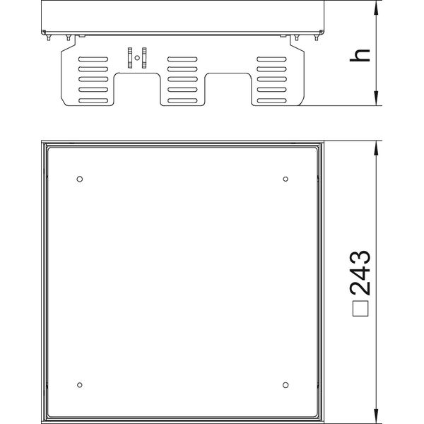 RKN2 UZD3 9VS25 Square cassette blank 243x243mm image 2