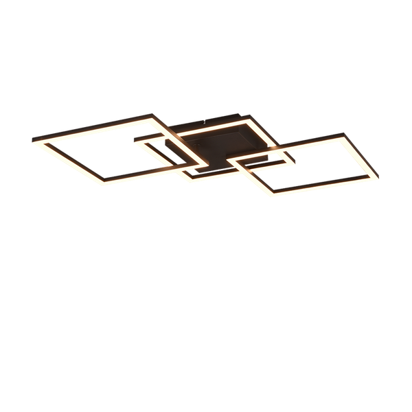 Trail LED ceiling lamp 3-pc matt black image 1