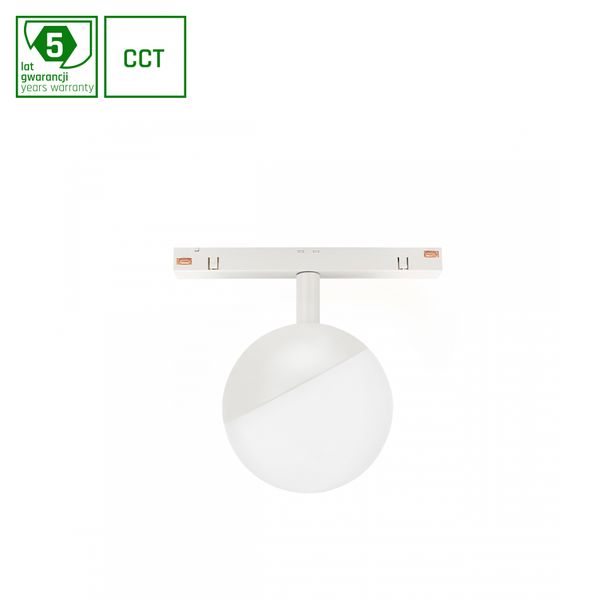 SYSTEM SHIFT SMART- GLOBE SPHERE TRACK LIGHT FI100X130MM 5W 165DEG WHITE CCT/DIM 5 Y WARRANTY image 1