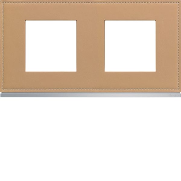 GALLERY FRAME 2x2 F. HORIZONTAL CORD LEATHER image 1