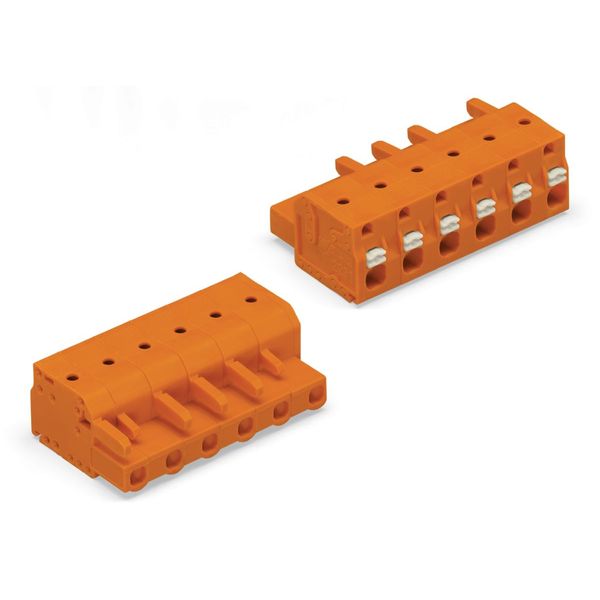 1-conductor female connector push-button Push-in CAGE CLAMP® orange image 4