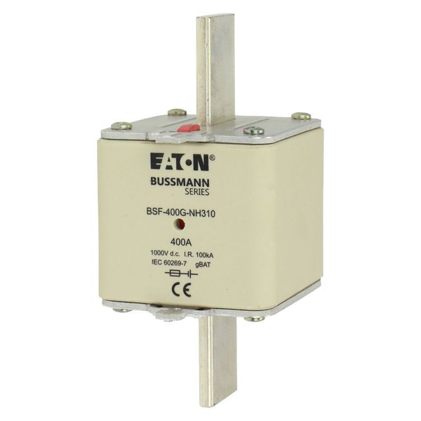 Fuse-link, high speed, 400 A, DC 1000 V, NH3, 71 x 76 x 150 mm, gBat, IEC, blade connection image 15