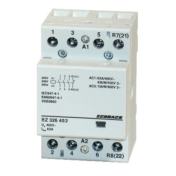 Modular contactor 63A, 3 NO + 1 NC, 230VAC, 3MW image 1