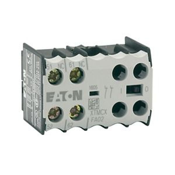 Auxiliary contact module, 2 pole, 2 NC, Front fixing, Screw terminals, DILE(E)M, DILER image 5