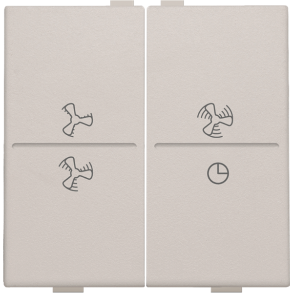 Double key with ventilator symbols 0 to 3 for wireless switch or push image 1