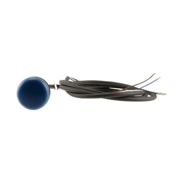 Indicator light, Flat, Cable (black) with non-terminated end, 4 pole, 1 m, Lens Blue, LED Blue, 24 V AC/DC image 8