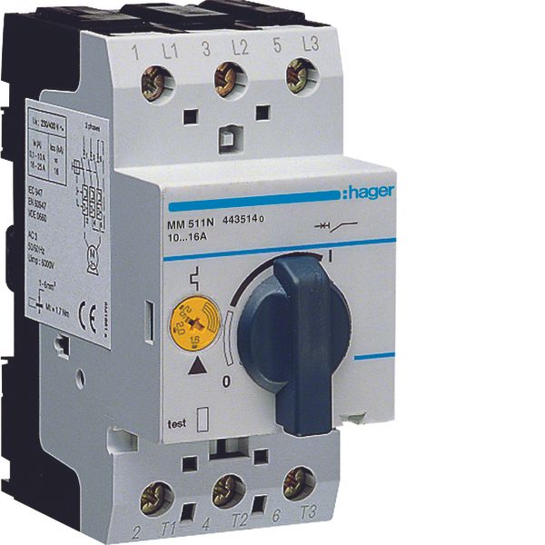 Motor protection circuit breaker 3P 10-16A ; 4/7.5 kW at 230/415V image 1