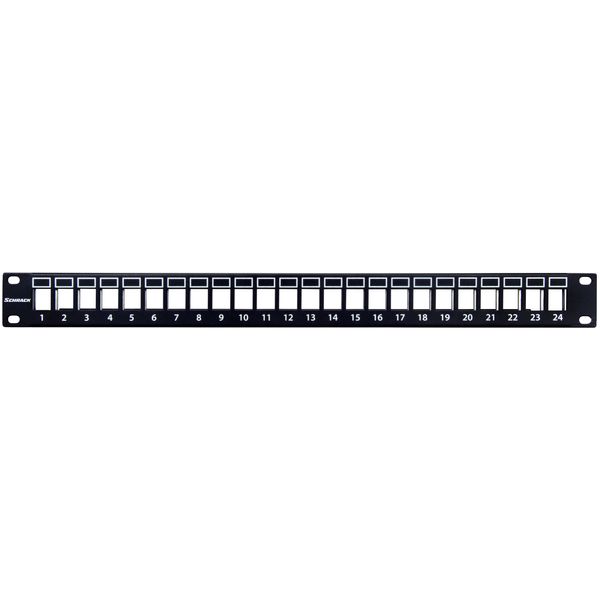 Patchpanel 19" empty for 24 modules (SFA)(SFB), 1U, RAL9005 image 5