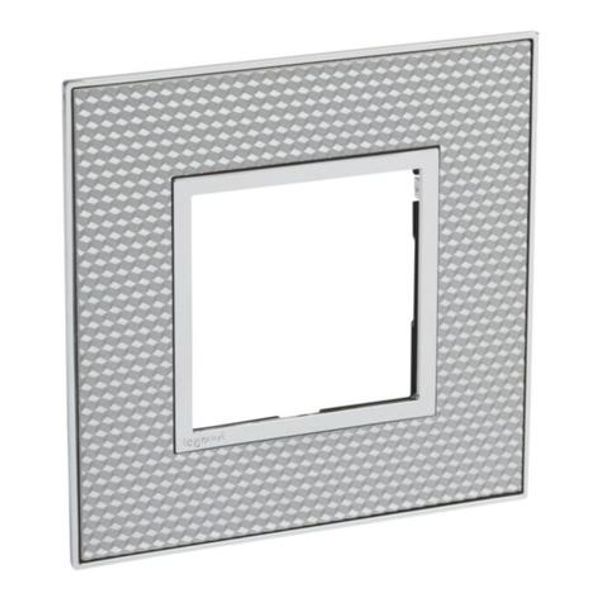 British standard plate Arteor square version 2 modules - signature cube image 1