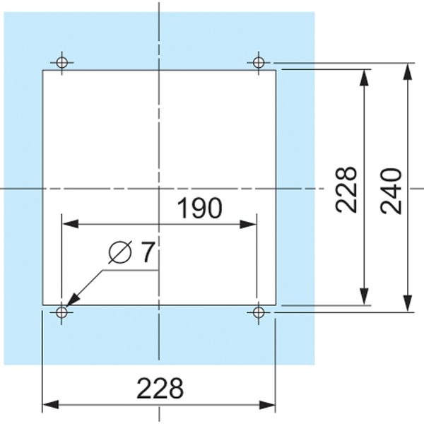 ROOF OUTLET GRID CUT-OUT228X228MM image 1