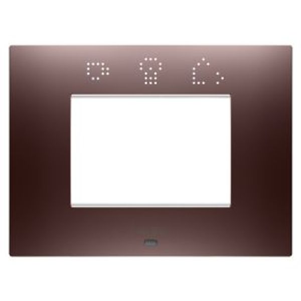 EGO SMART PLATE - IN PAINTED TECHNOPOLYMER - 3 MODULES - COPPER - CHORUSMART image 1