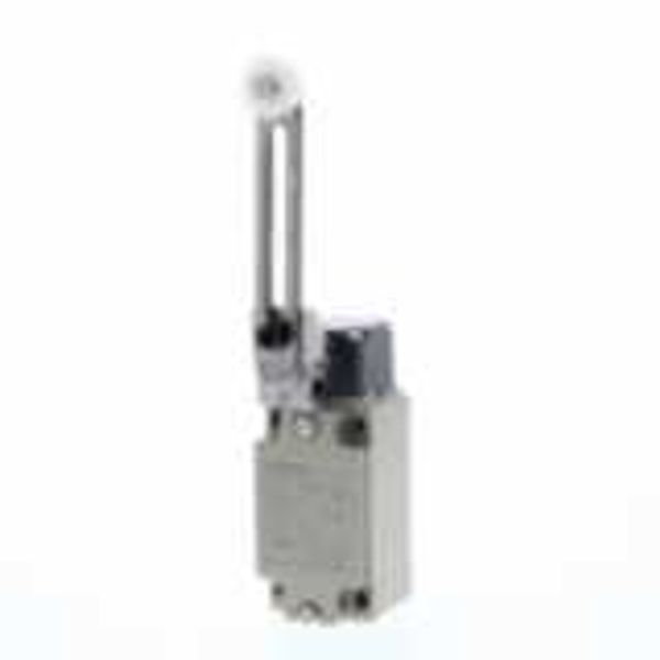 Limit switch, D4B, M20, 1NC/1NO (slow-action), adjustable roller lever image 1