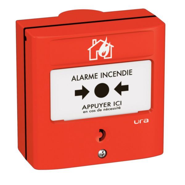 Manual DMA Alarm device with resettable membrane 1 contact IP30 IK07 - red image 1