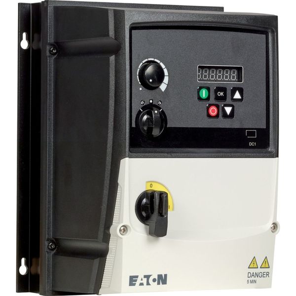 Variable frequency drive, 230 V AC, 1-phase, 10.5 A, 2.2 kW, IP66/NEMA 4X, Radio interference suppression filter, Brake chopper, 7-digital display ass image 11
