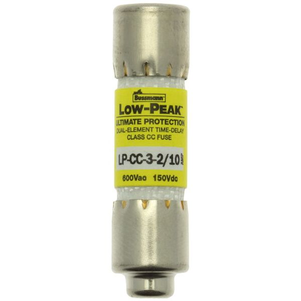 Fuse-link, LV, 3.2 A, AC 600 V, 10 x 38 mm, CC, UL, time-delay, rejection-type image 1