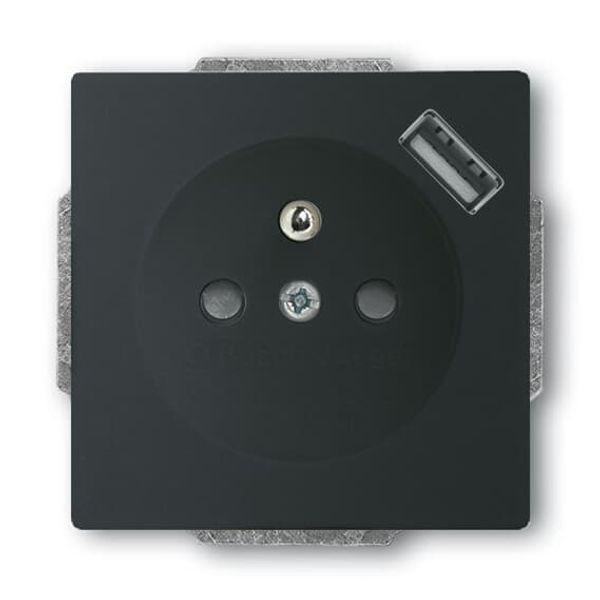 20 MUCBUSB-885-500 CoverPlates (partly incl. Insert) USB charging devices black matt image 3