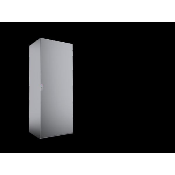 Free-standing enclosure system, 800x2000x600 mm, Stainless Steel, mounting plate image 1