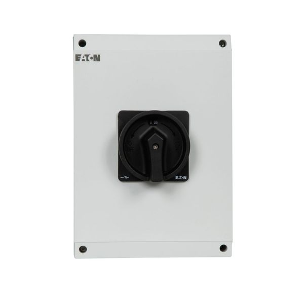 Main switch, P3, 100 A, surface mounting, 3 pole, 1 N/O, 1 N/C, STOP function, With black rotary handle and locking ring, Lockable in the 0 (Off) posi image 36