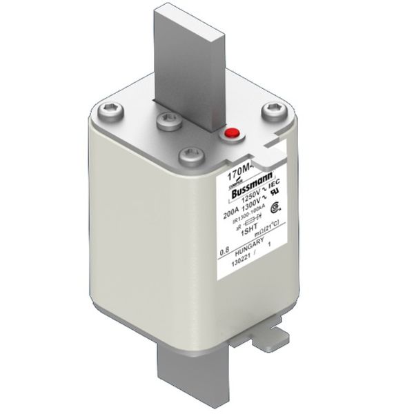 Fuse-link, high speed, 200 A, AC 1250 V, size 1, 53 x 63 x 135 mm, aR, IEC, single indicator image 3