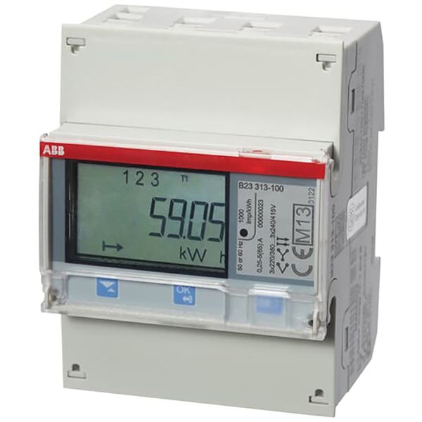 B23 313-100, Energy meter'Silver', M-bus, Three-phase, 5 A image 1