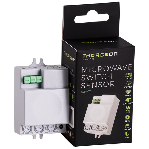 Microwave Switch Sensor 5-15m max1200W IP20 THORGEON image 1