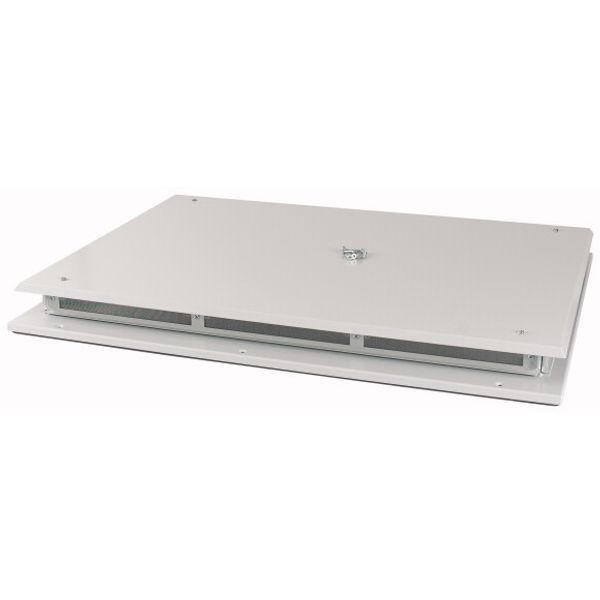 Top plate, ventilated, W=1200mm, IP42, grey image 1