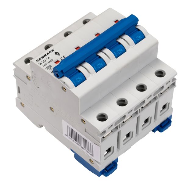 Miniature Circuit Breaker (MCB) AMPARO 6kA, B 20A, 4-pole image 3