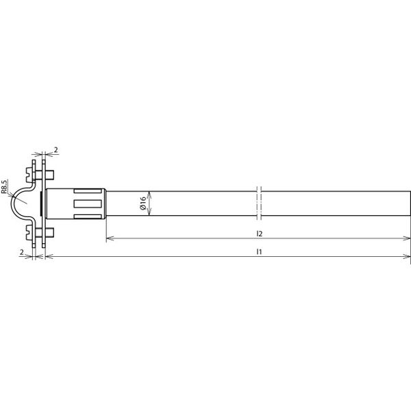 DEHNiso spacer f. Rd 16mm L 1015mm without fixing element image 2