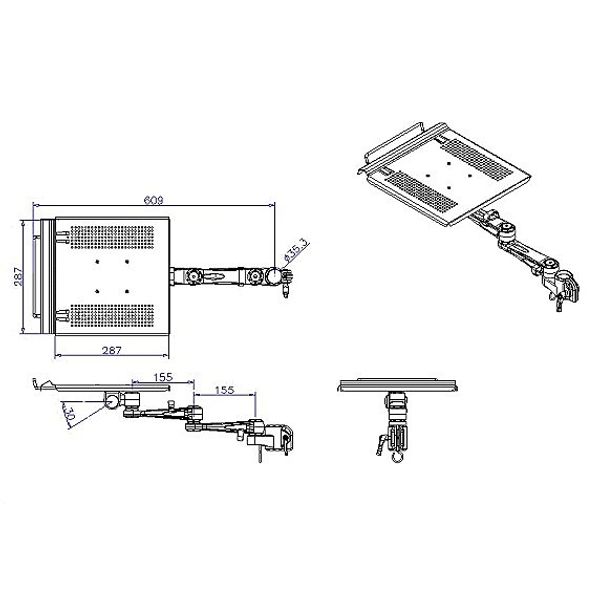 Desktop Notebook Arm Lift a notebook to eyelevel and free desk space! image 2